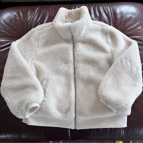 LOFT Sherpa Teddy Fleece Bomber Jacket XL - Picture 3 of 7